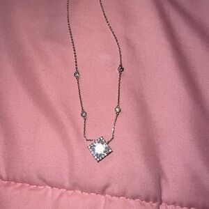 Diamond Silver chain necklace